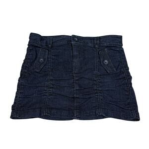 Miley Cyrus x Max Azria Junior Womens Size 9 Y2K Ruched Denim Mini Skirt